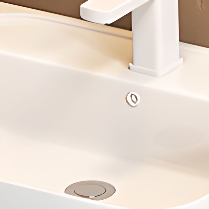 Bathroom Vanity with 2 Doors, Drain Assembly, Chalk Faucet, Ceramic Sink, 1 Mirror, 1 Medicine Cabinet, and Cabinet Hardware