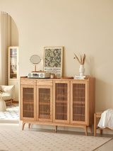 Bergen Slatted-Door Shoe Storage Cabinet