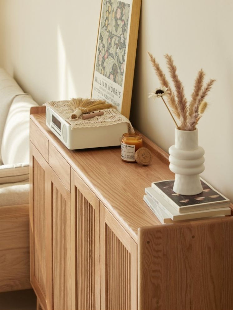 Bergen Slatted-Door Shoe Storage Cabinet