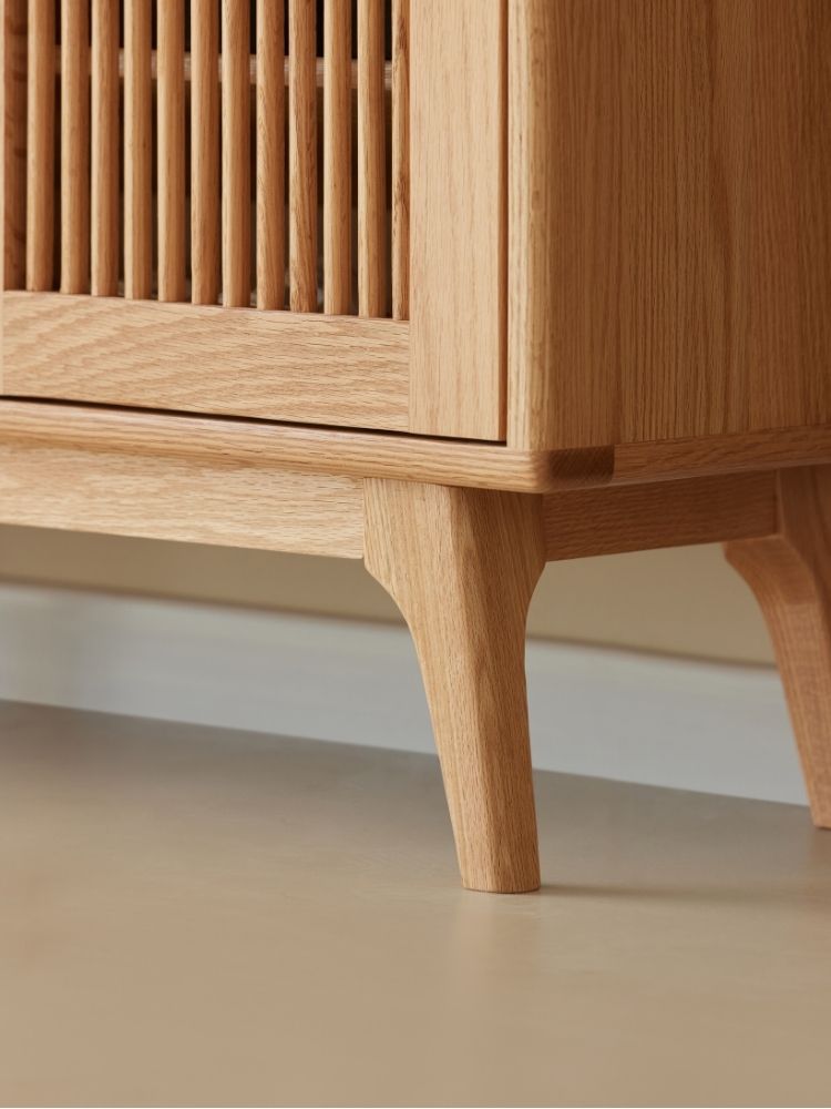 Bergen Slatted-Door Shoe Storage Cabinet