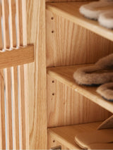 Bergen Slatted-Door Shoe Storage Cabinet