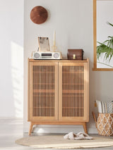 Bergen Slatted-Door Shoe Storage Cabinet