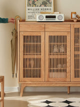 Bergen Slatted-Door Shoe Storage Cabinet