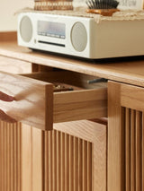 Bergen Slatted-Door Shoe Storage Cabinet