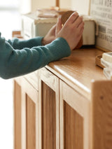 Bergen Slatted-Door Shoe Storage Cabinet