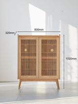 Bergen Slatted-Door Shoe Storage Cabinet
