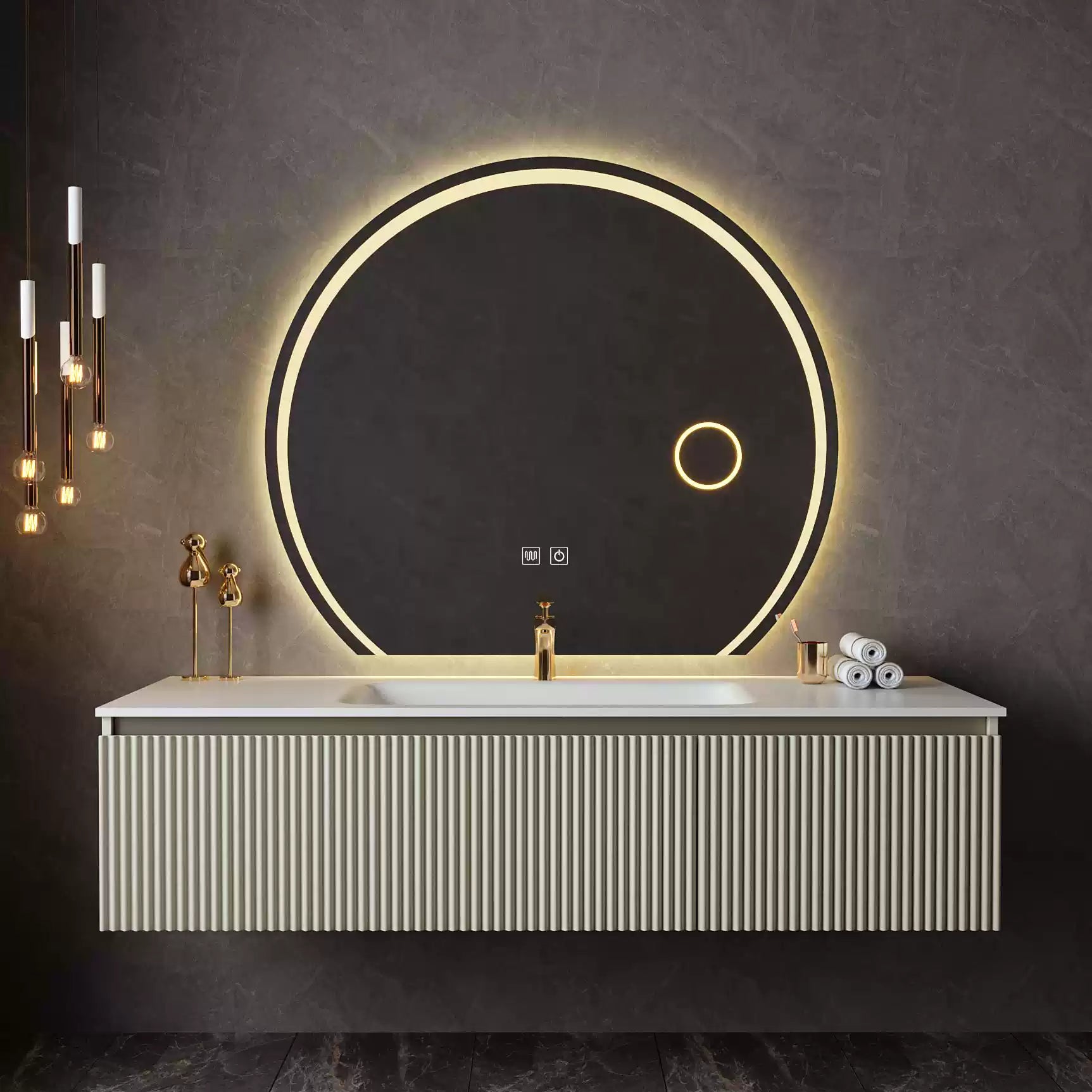 Aura 3D Smart Vanity System | 5 Custom Sizes with Intelligent LED Mirror